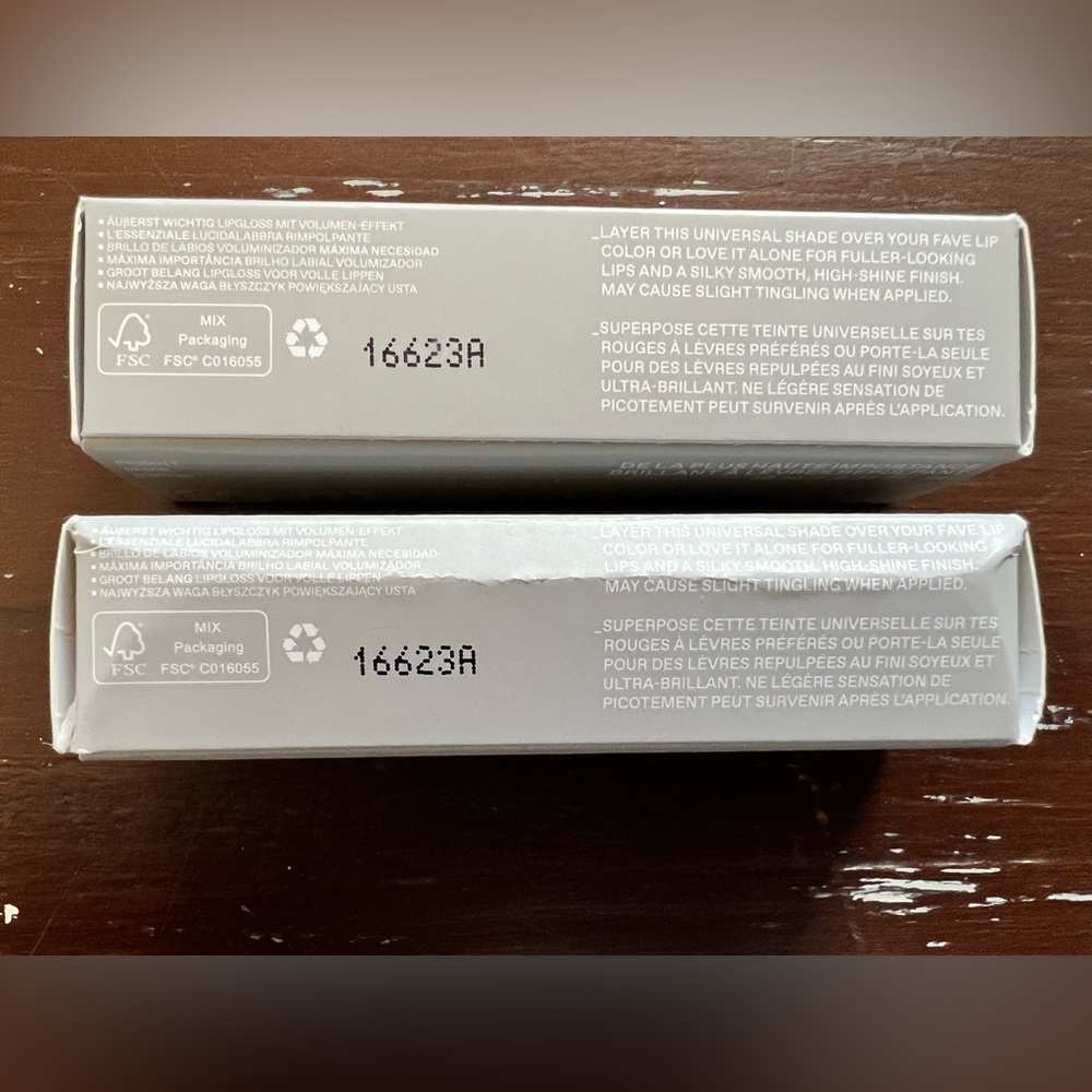 Lot of 2 - REM Beauty Clear Plumping Lip Gloss, New in Box, Full Size - Picture 2 of 2